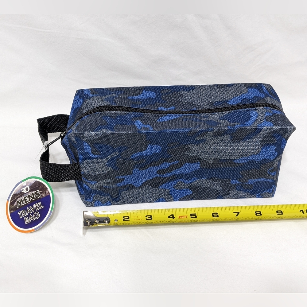 NWT Men's Blue Camo Accessory Travel Bag, Toiletry Bag - Picture 7 of 8